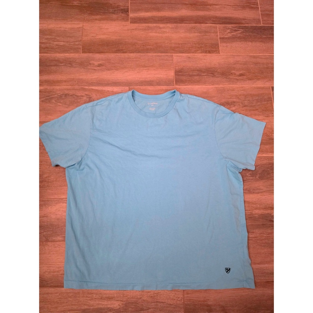 Cremieux Mens XXL Light Blue Short Sleeve 100% Cotton Crew Neck T-Shirt RN58909
